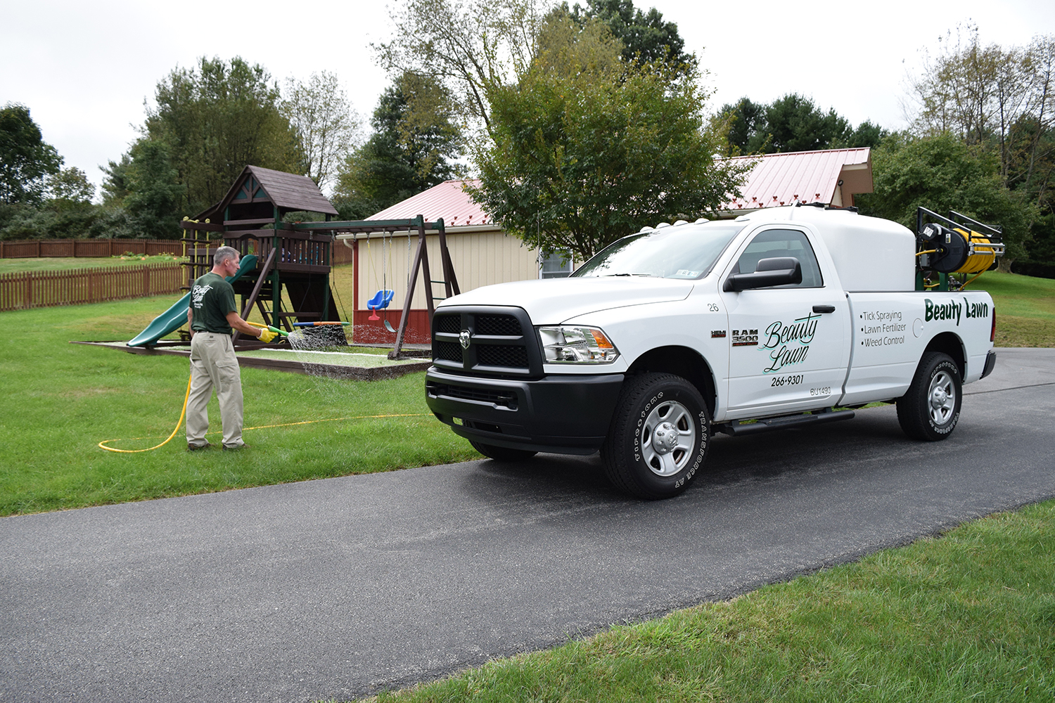 Spraying for pest control
